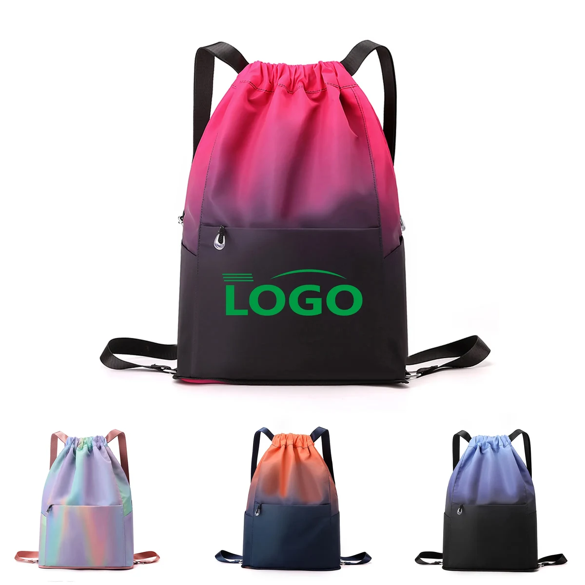 Multi-Color Foldable Waterproof Nylon Drawstring Bag 1