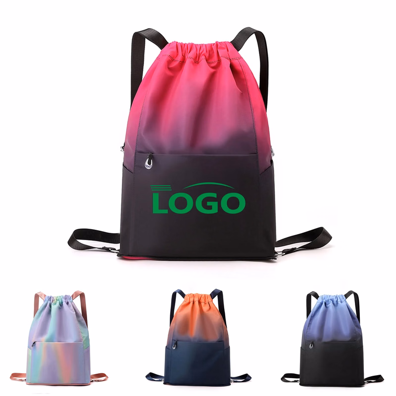 Multi-Color Foldable Waterproof Nylon Drawstring Bag