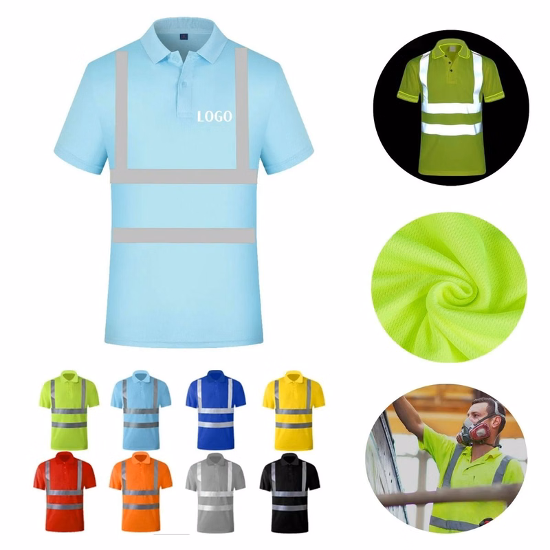 High Visibility Reflective Safety Polo T-Shirt Apparel