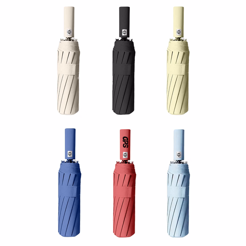 12 Double Ribs Windproof Automatic Folding Travel Umbrella