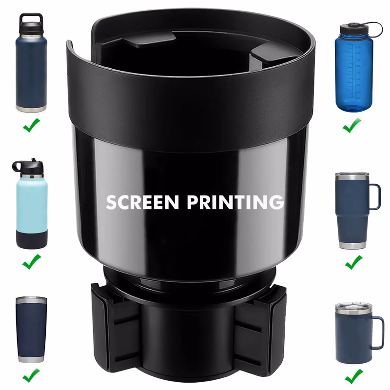 Car Cup Holder Expander Organizer with Adjustable Bas