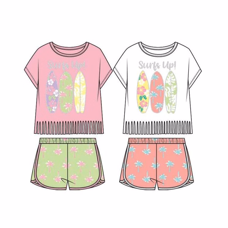 Little Girls' Knit Short Sets - Assorted Colors Sizes 4-6X