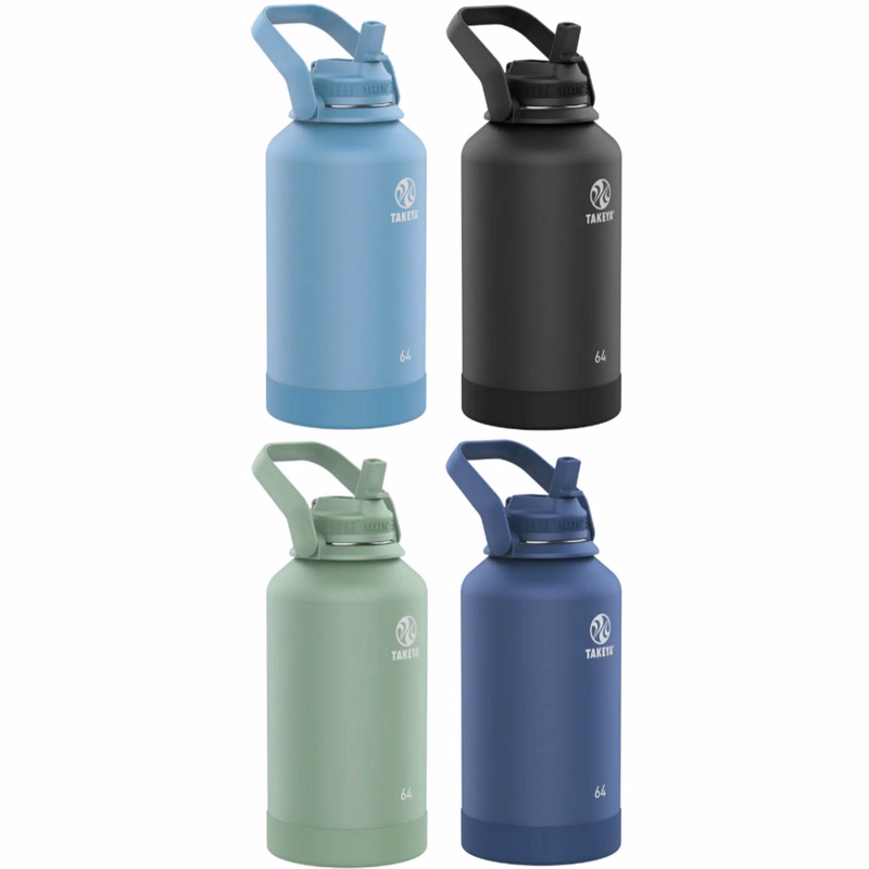 Takeya Active Straw 64 oz Stainless Steel Bottle
