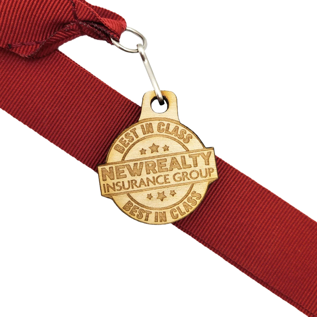 Wood Medals: 1 1/2" W x 1 1/2" H 1