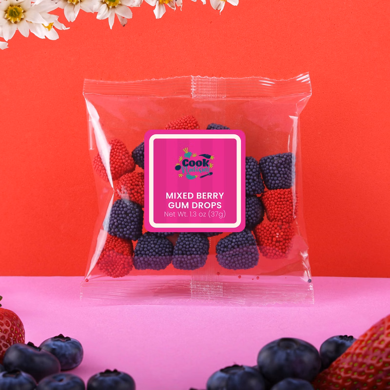 Mixed Berry Gum Drops: Taster Packet