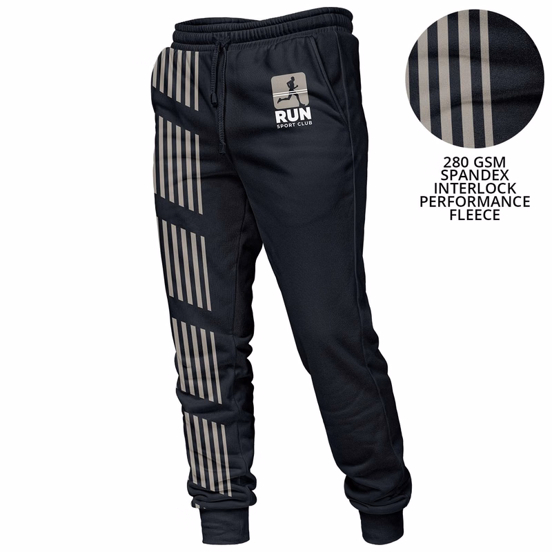 Men's 280GSM Spandex Interlock Fleece Track pants, Breathable