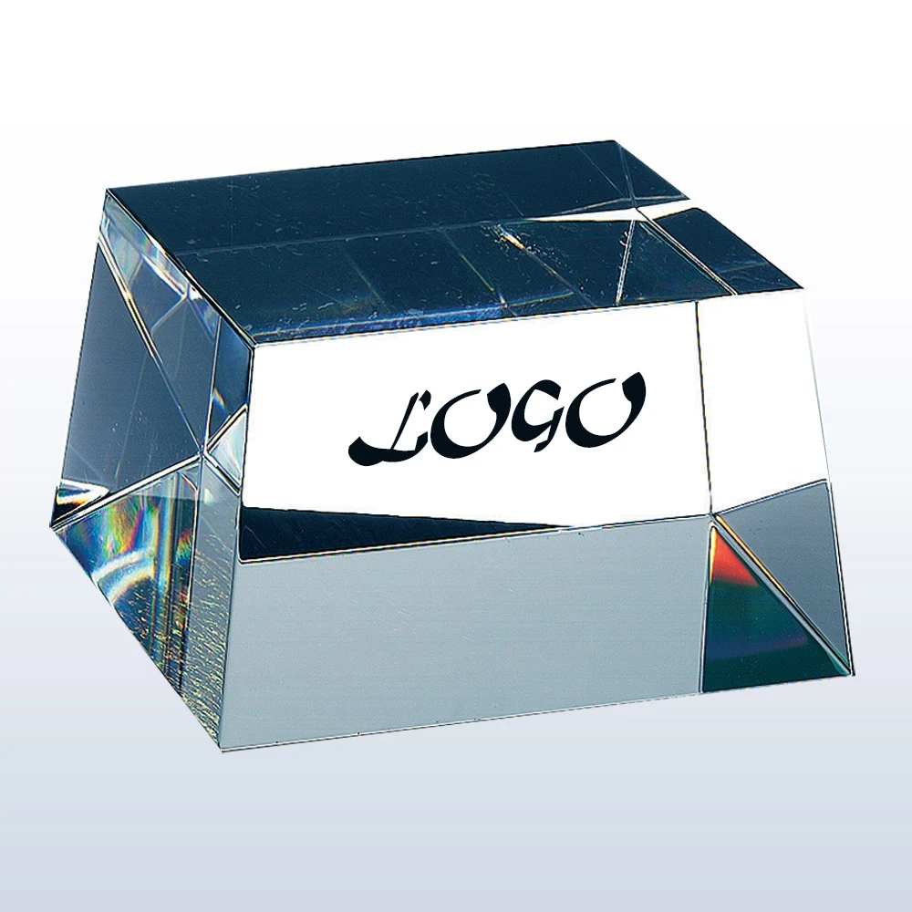 Pryamid Optical Crystal Base with Black Foamed Gift Box 1