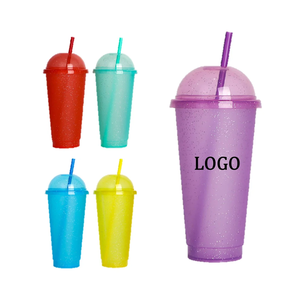 27 Oz. Color Changing Straw Cup w/Dome Lid 1
