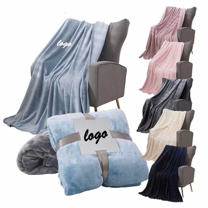 MOQ 30 Thickened Warm Flannel Blanket for Home