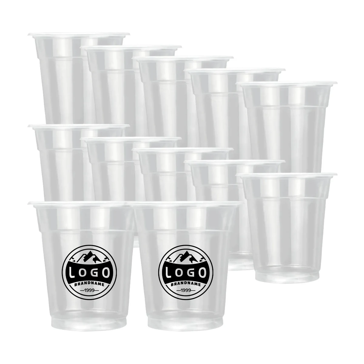 12oz Clear Plastic Square Cup 1