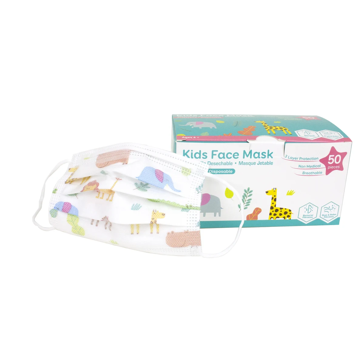 Animal Print Children Size 3-Ply Disposable Mask 1