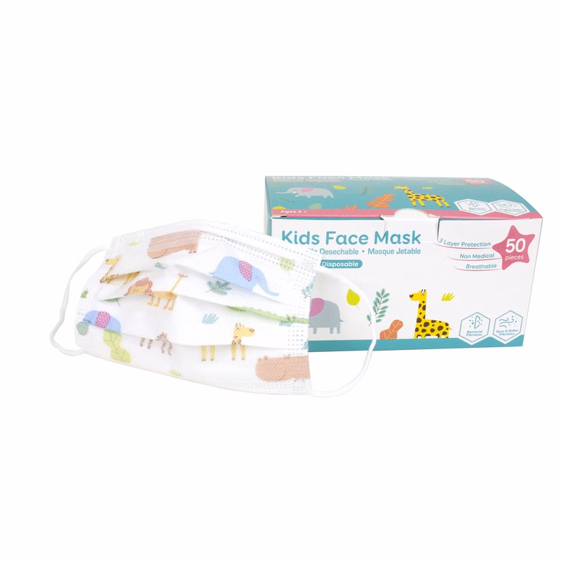 Animal Print Children Size 3-Ply Disposable Mask