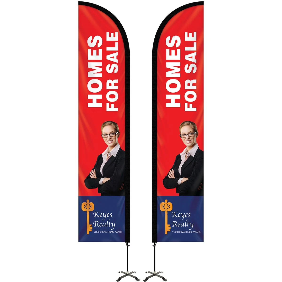 10' Portable Double Sided Half Drop Kit w/ Cross Base 1