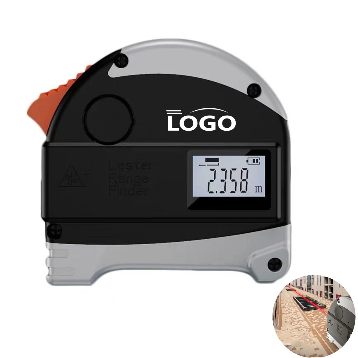 2-in-1 Laser Measuring Tape for Distance 1
