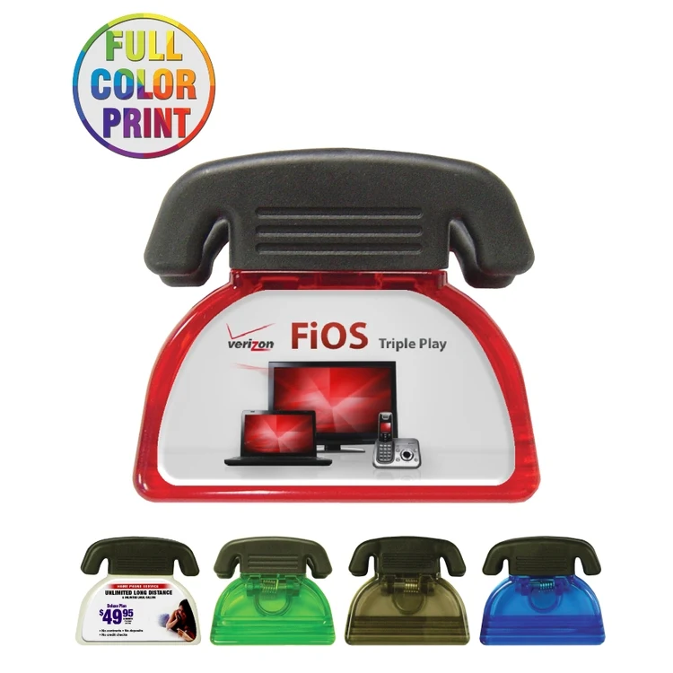 Telephone Shaped Magnetic Memo Clip - Full Color 1
