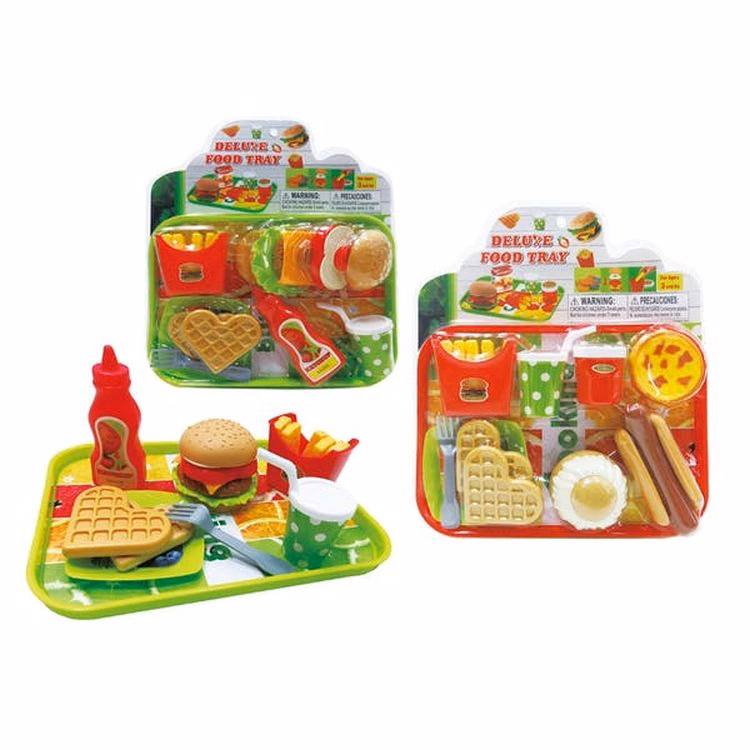 Deluxe Food Tray Playsets - 2 Styles 20 Pieces
