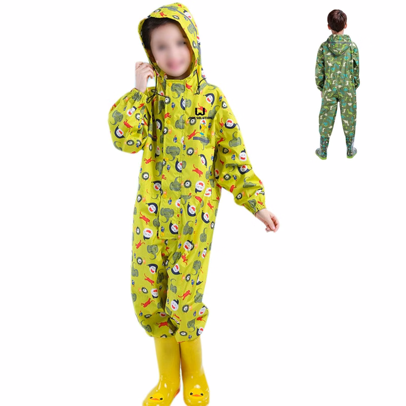 Kids Waterproof Polyester One-piece Rain Suit