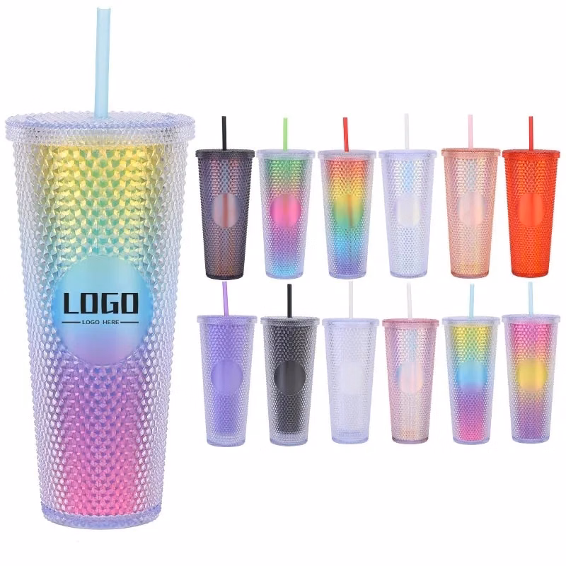 24oz Studded Tumbler with Straw
