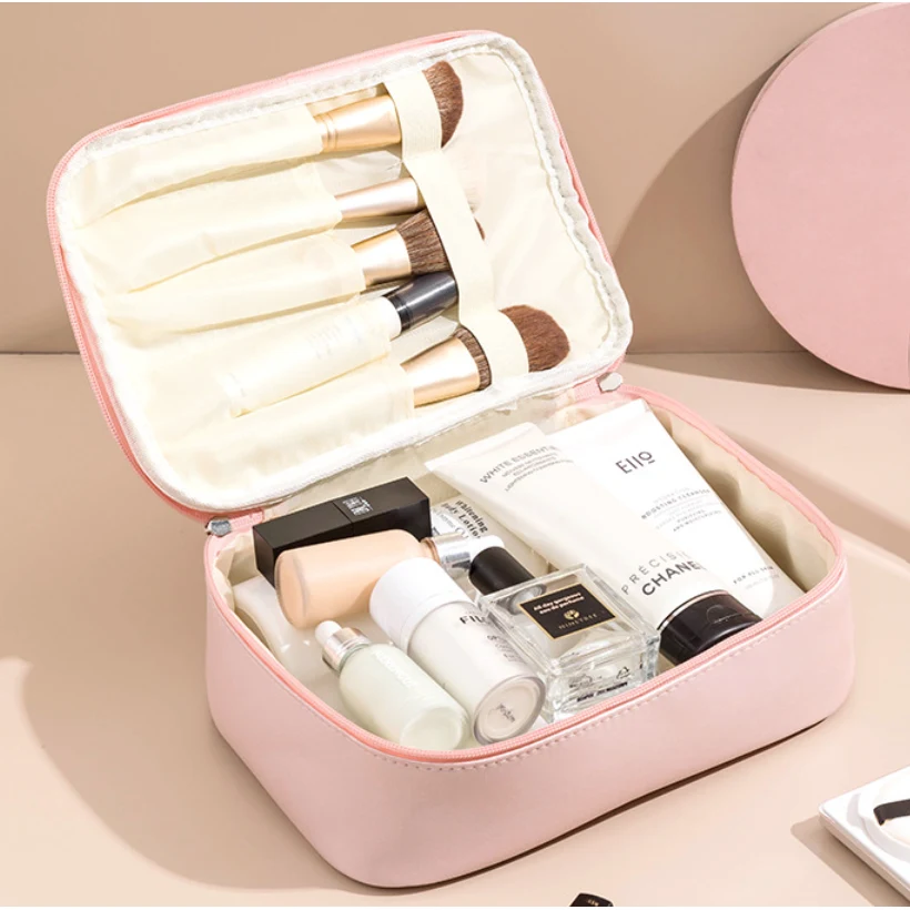PU Leather Waterproof Travel Toiletry Storage Bag 1