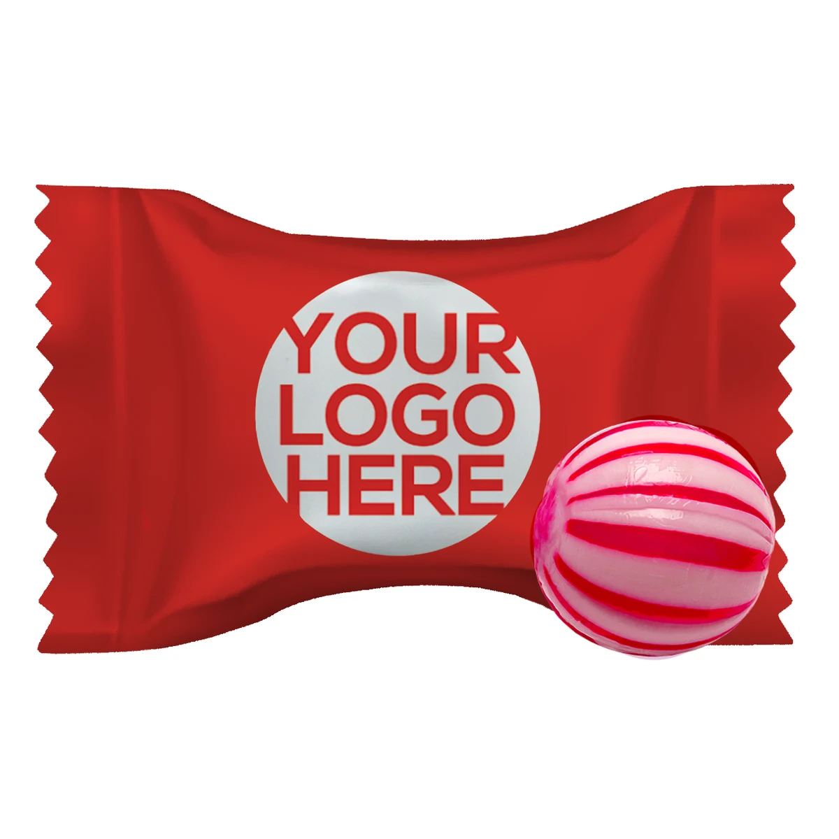 Hard Cinnamon Ball Candy - Custom Wrapper 1