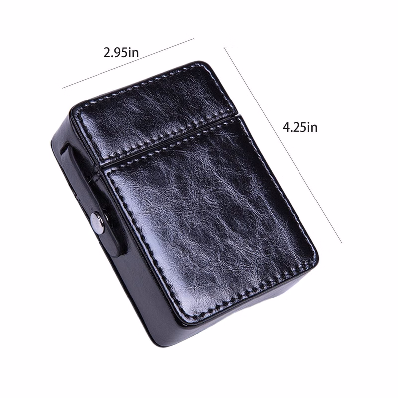 PU Leather Cigarette & Lighter Case