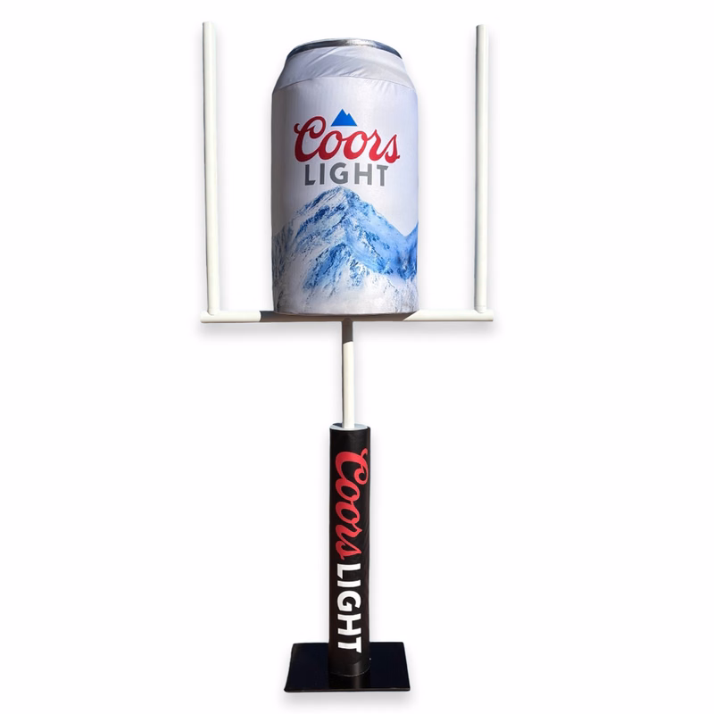 POP Football Goal Display with Oversized Beverage Can