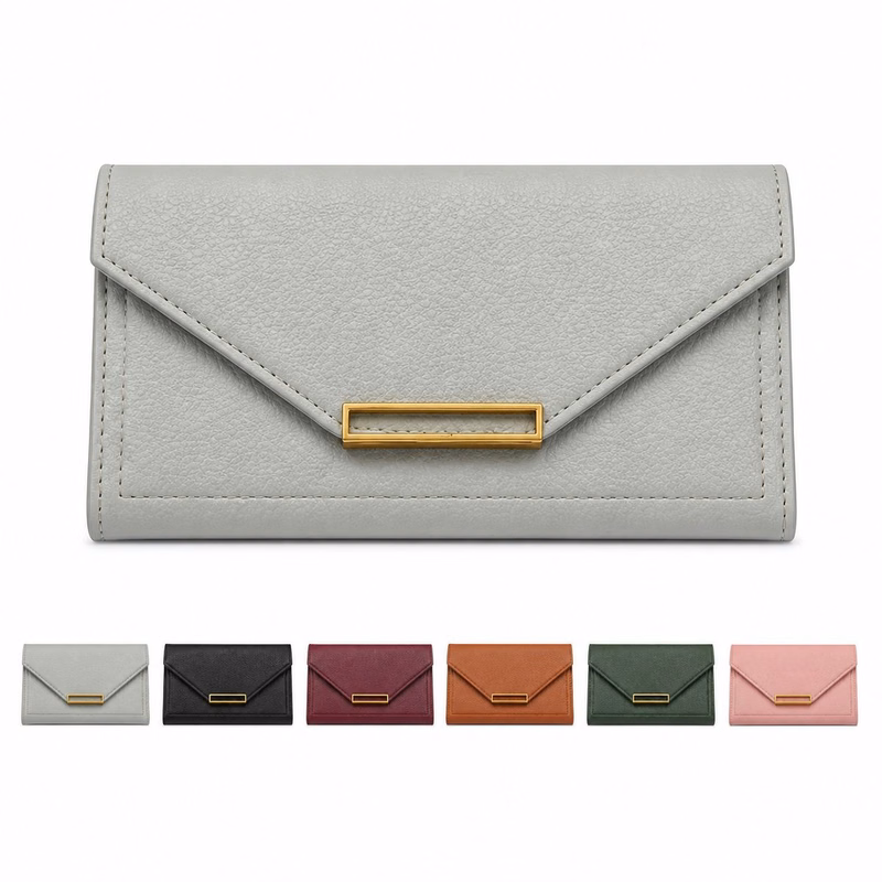 Organized Faux Leather Wallet with Coin Storage