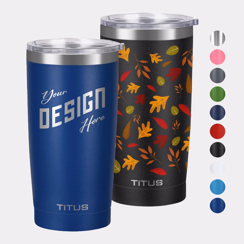 Premium 20 oz TiTUS® Double Wall Stainless Steel Insulated Tumbler