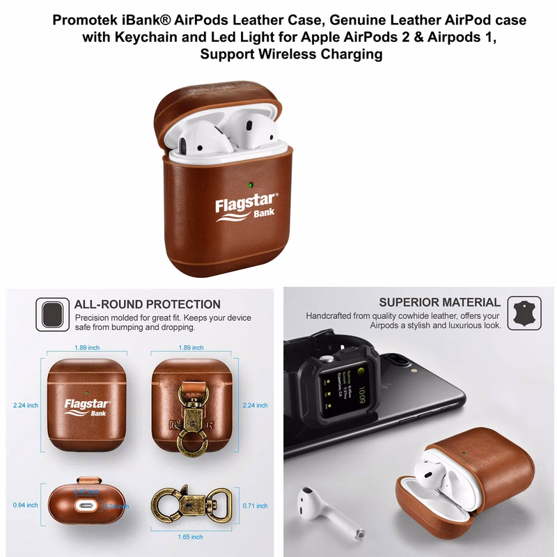 iBank ® Leather Case compatible with AirPods 4 (4th Gen 2024)
