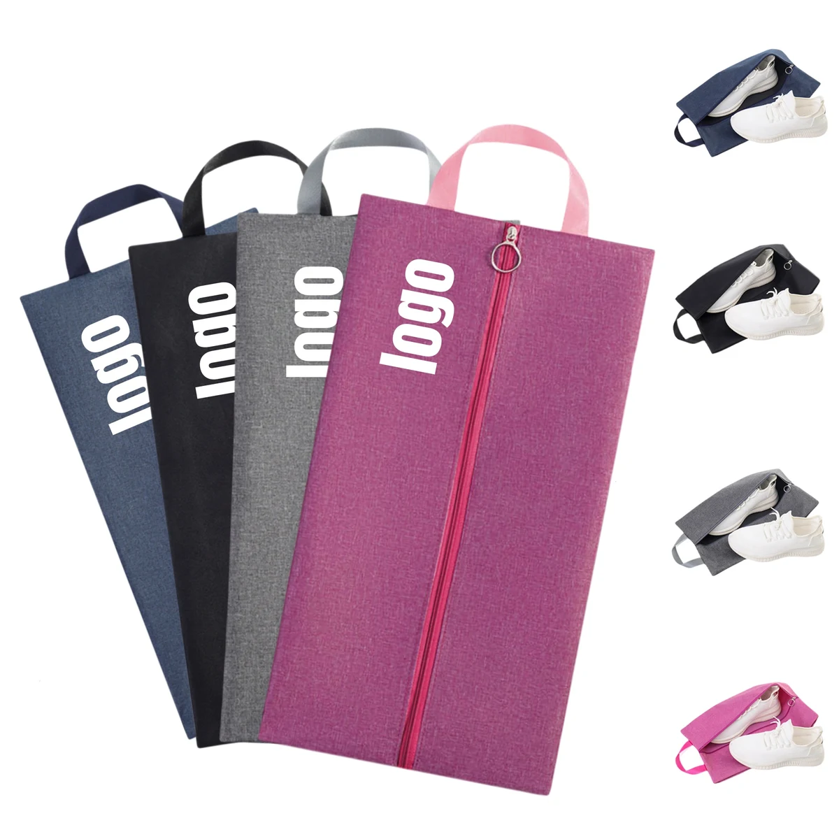 Reusable Shoe Storage Bag ?C Waterproof Oxford Fabric, Logo 1