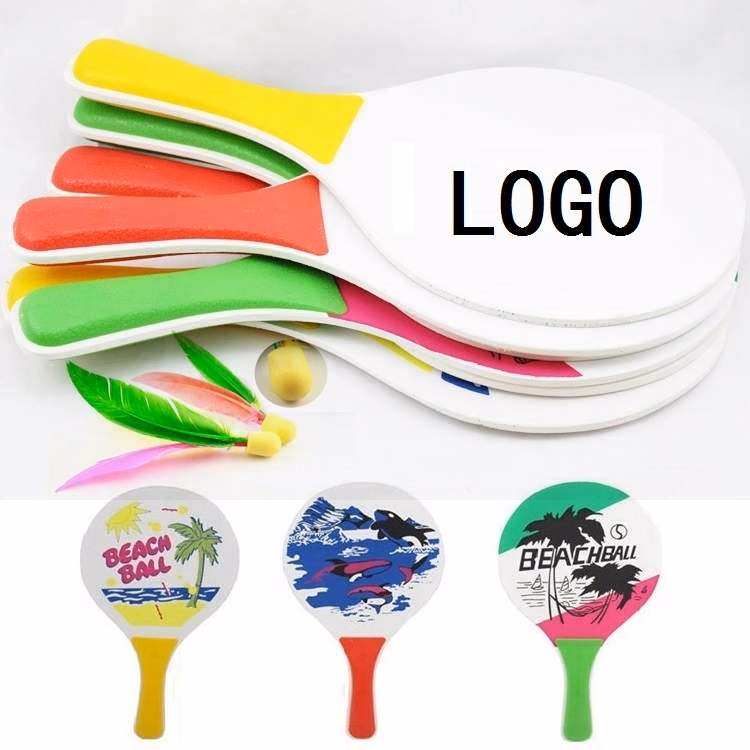 Wooden Beach Badminton Rackets W/1 Birdie