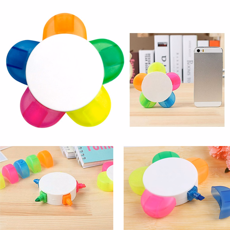 Highlighters Flower Shape Fluorescent Watercolor Pen