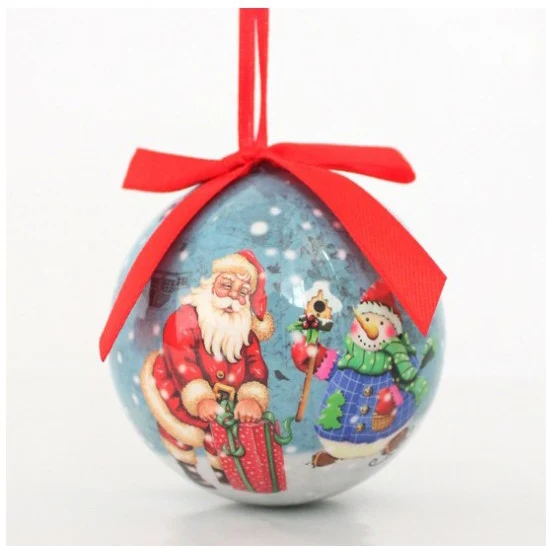 Printed Christmas Glass Ball 1