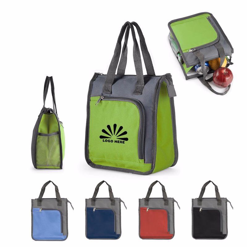 Oxford Zipper Insulated Lunch Tote Bags