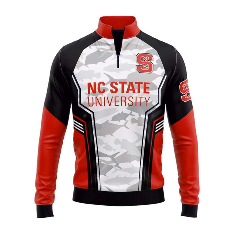 Unisex & Kids' Sublimation Long Sleeve Fishing Quarter Zip