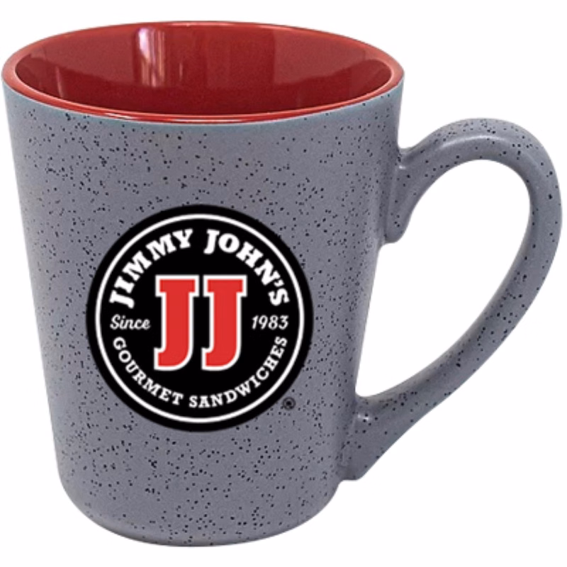 16 oz Firenze Funnel Red In - Grey Speckled Exterior Mug