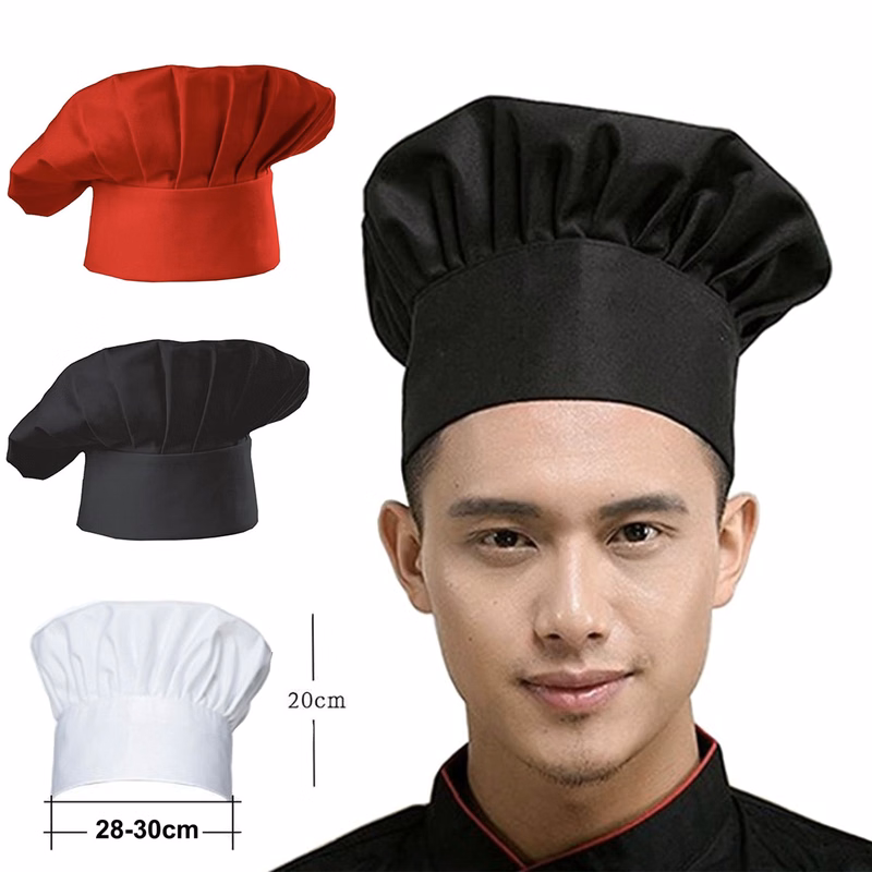 Custom ChefHat Cap Adult Adjustable Elastic