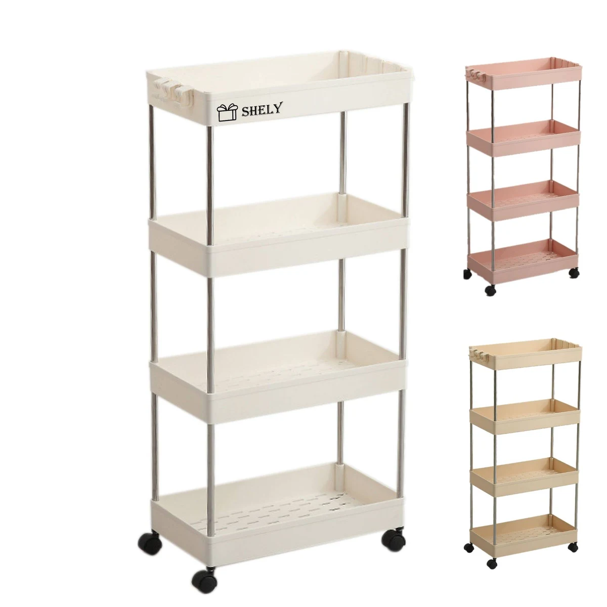 Plastic Storage Rack Trolley 1