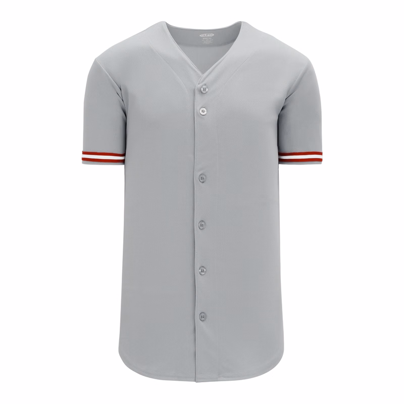 Full Button Baseball Jerseys BA5500-CIN-G01
