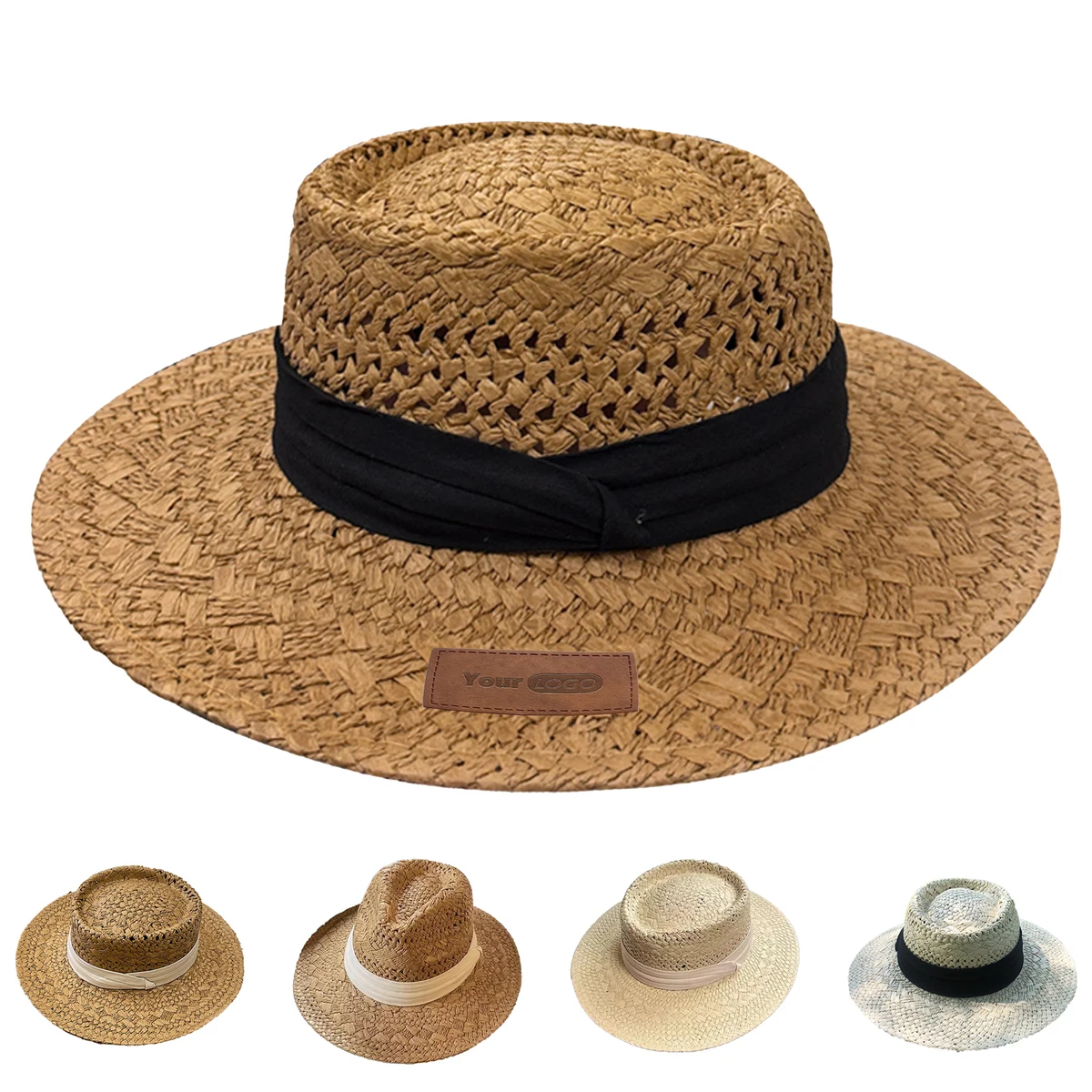 Straw Vintage Woven Sunscreen Hat 1