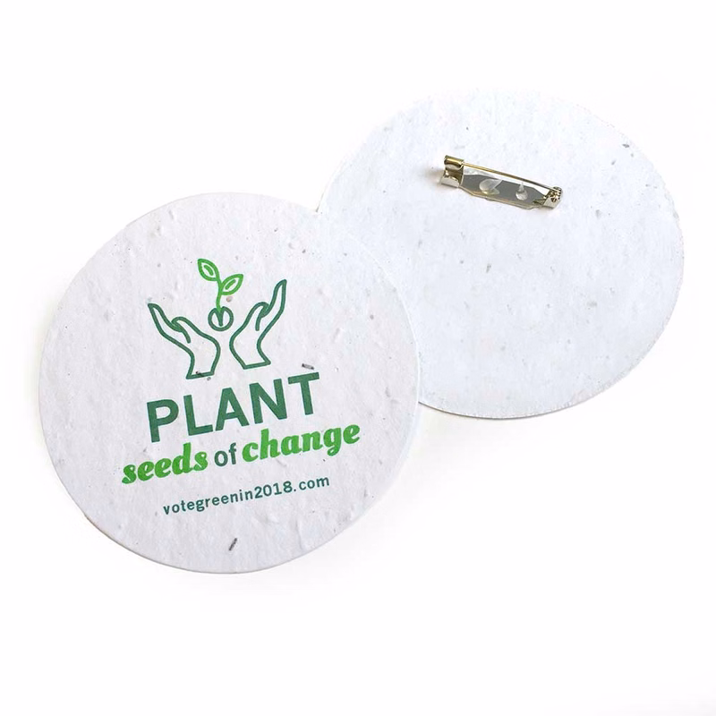 Single-Sided 3" Circle Seed Paper Button Badges