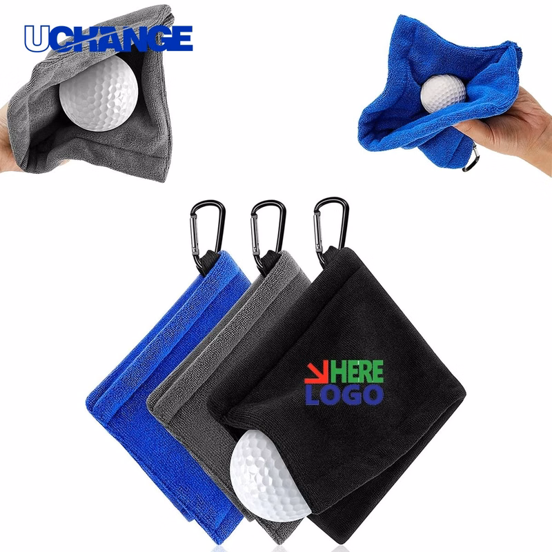 Golf Ball Towel Rag with Clip for Golfers