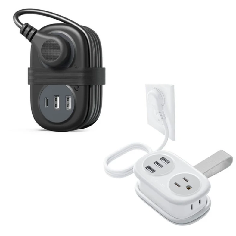 USB Portable and Stowable Travel Power Strip 1