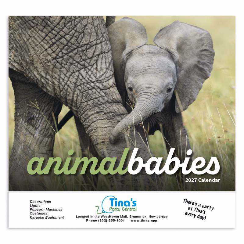 HotLine® Products Animal Babies Appointment Calendar - Stapled