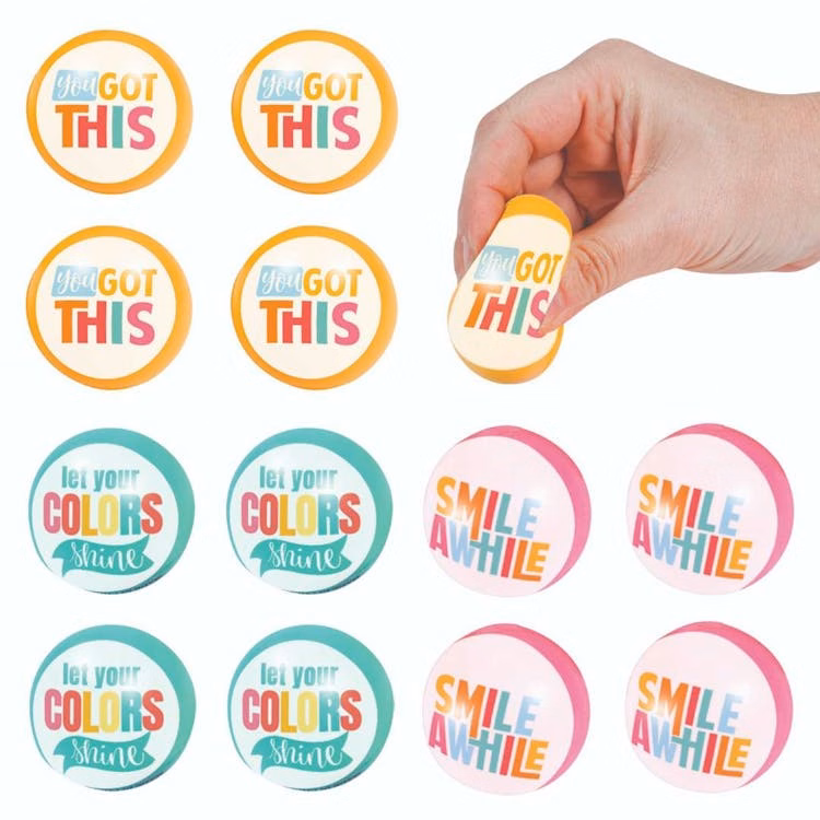 Happy Day Motivational Stress Balls 2.25" - Assorted