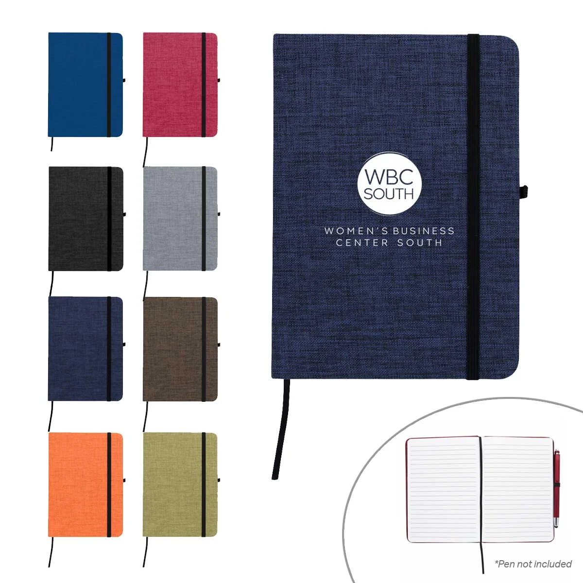 RPET Heathered Journal with pen loop 1