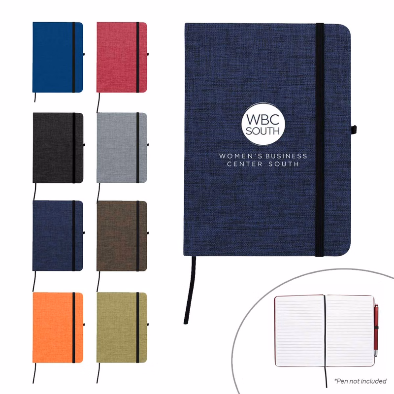 RPET Heathered Journal with pen loop