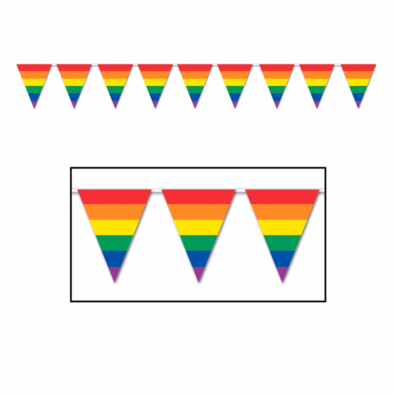 Rainbow Pennant Banners