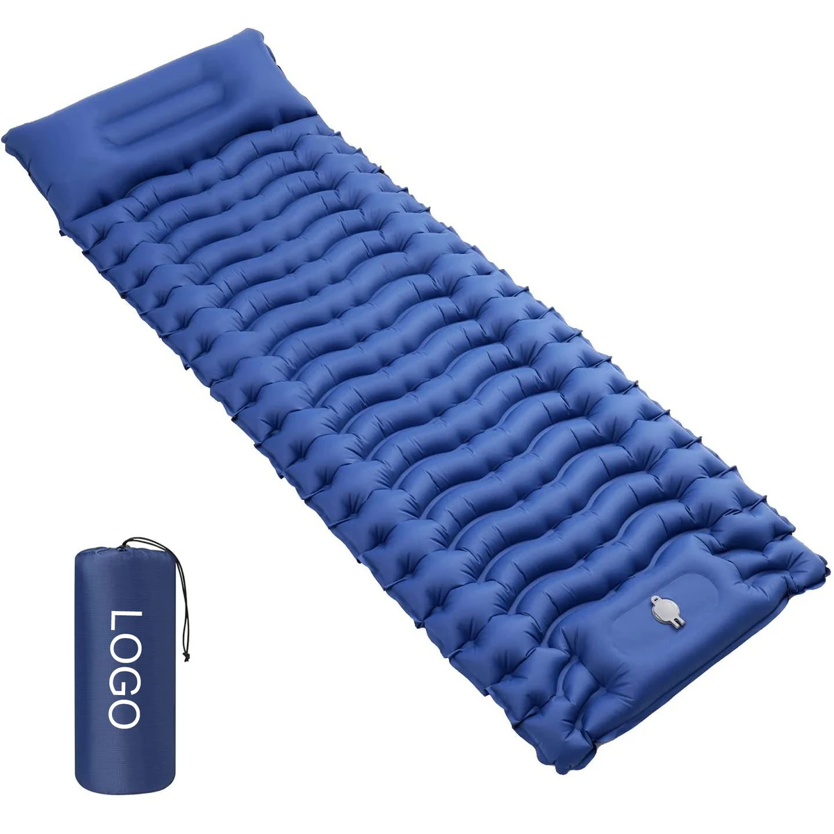 Inflatable Camping Sleeping Mat With Pillow Built 1