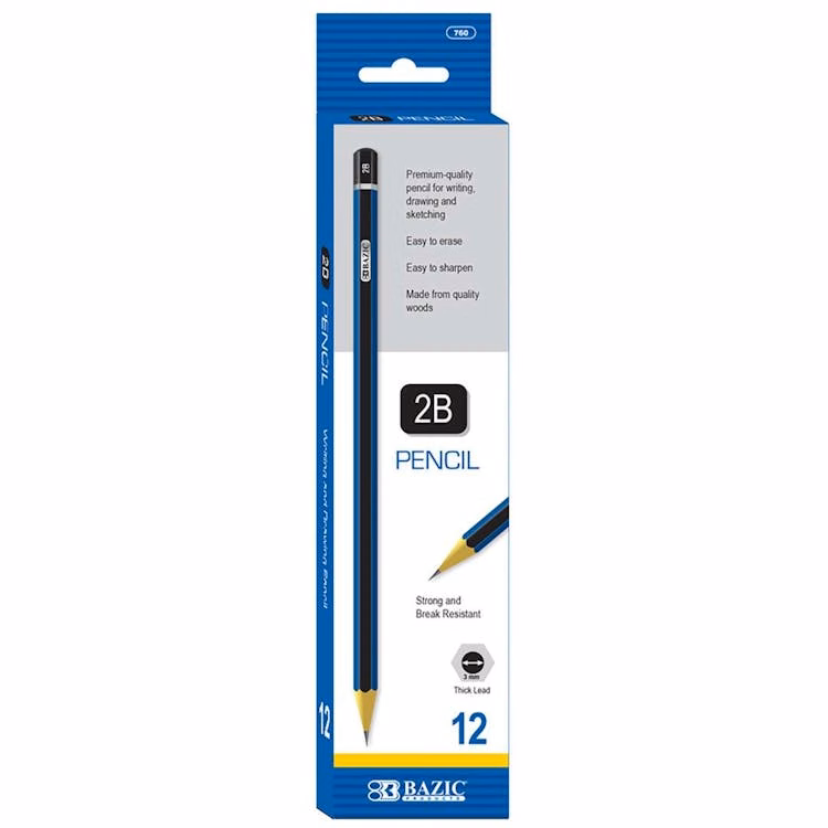 #2B Premium Wood Pencil - 12 Pack